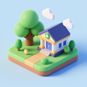icon_environment_bank_3d_isometric icon preview
