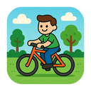 icon_environment_bicycle_cartoon icon preview