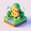 icon_environment_dollar_sign_3d_isometric icon preview