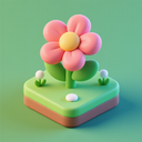 icon_environment_flower_3d_isometric icon preview