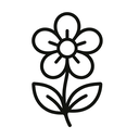 icon_environment_flower_line_art icon preview