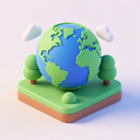 icon_environment_globe_3d_isometric icon preview