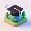 icon_environment_graduation_cap_3d_isometric icon preview