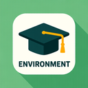 icon_environment_graduation_cap_flat_design icon preview