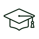 icon_environment_graduation_cap_minimal_outline icon preview