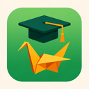 icon_environment_graduation_cap_origami icon preview