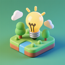 icon_environment_light_bulb_3d_isometric icon preview