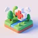 icon_environment_medical_cross_3d_isometric icon preview