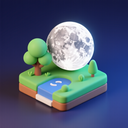 icon_environment_moon_3d_isometric icon preview