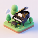 icon_environment_piano_3d_isometric icon preview