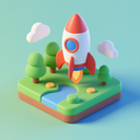 icon_environment_rocket_3d_isometric icon preview