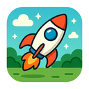 icon_environment_rocket_cartoon icon preview