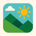 icon_environment_sun_geometric icon preview