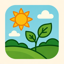 icon_environment_sun_organic icon preview