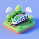 icon_environment_train_3d_isometric icon preview