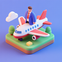 icon_fashion_airplane_3d_isometric icon preview