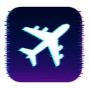 icon_fashion_airplane_digital_glitch icon preview