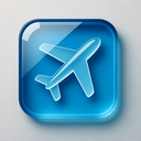 icon_fashion_airplane_glassy icon preview