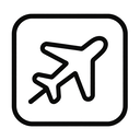 icon_fashion_airplane_monochrome icon preview