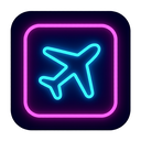 icon_fashion_airplane_neon icon preview