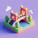 icon_fashion_bridge_3d_isometric icon preview