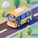 icon_fashion_bus_3d_isometric icon preview