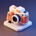 icon_fashion_camera_3d_isometric icon preview