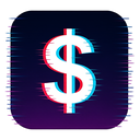 icon_fashion_dollar_sign_digital_glitch icon preview