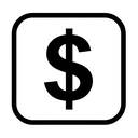 icon_fashion_dollar_sign_monochrome icon preview
