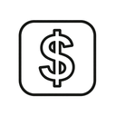 icon_fashion_dollar_sign_outline icon preview