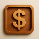 icon_fashion_dollar_sign_wooden icon preview
