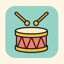 icon_fashion_drum_flat_pastel icon preview