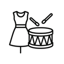 icon_fashion_drum_line_art icon preview