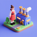 icon_fashion_factory_3d_isometric icon preview