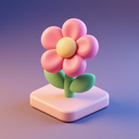 icon_fashion_flower_3d_isometric icon preview