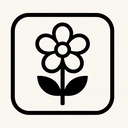 icon_fashion_flower_monochrome icon preview