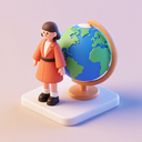 icon_fashion_globe_3d_isometric icon preview