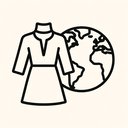 icon_fashion_globe_line_art icon preview