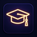 icon_fashion_graduation_cap_glow_effect icon preview