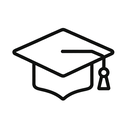 Fashion Graduation cap Minimal outline Free icon download