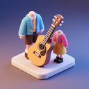 icon_fashion_guitar_3d_isometric icon preview