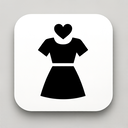 icon_fashion_heart_monochrome icon preview