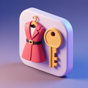icon_fashion_key_3d_isometric icon preview