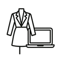 icon_fashion_laptop_line_art icon preview