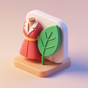 icon_fashion_leaf_3d_isometric icon preview