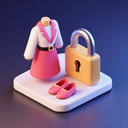 icon_fashion_lock_3d_isometric icon preview