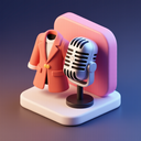 icon_fashion_microphone_3d_isometric icon preview