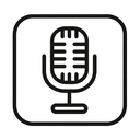icon_fashion_microphone_line_art icon preview
