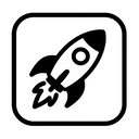 icon_fashion_rocket_monochrome icon preview