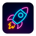 icon_fashion_rocket_neon icon preview